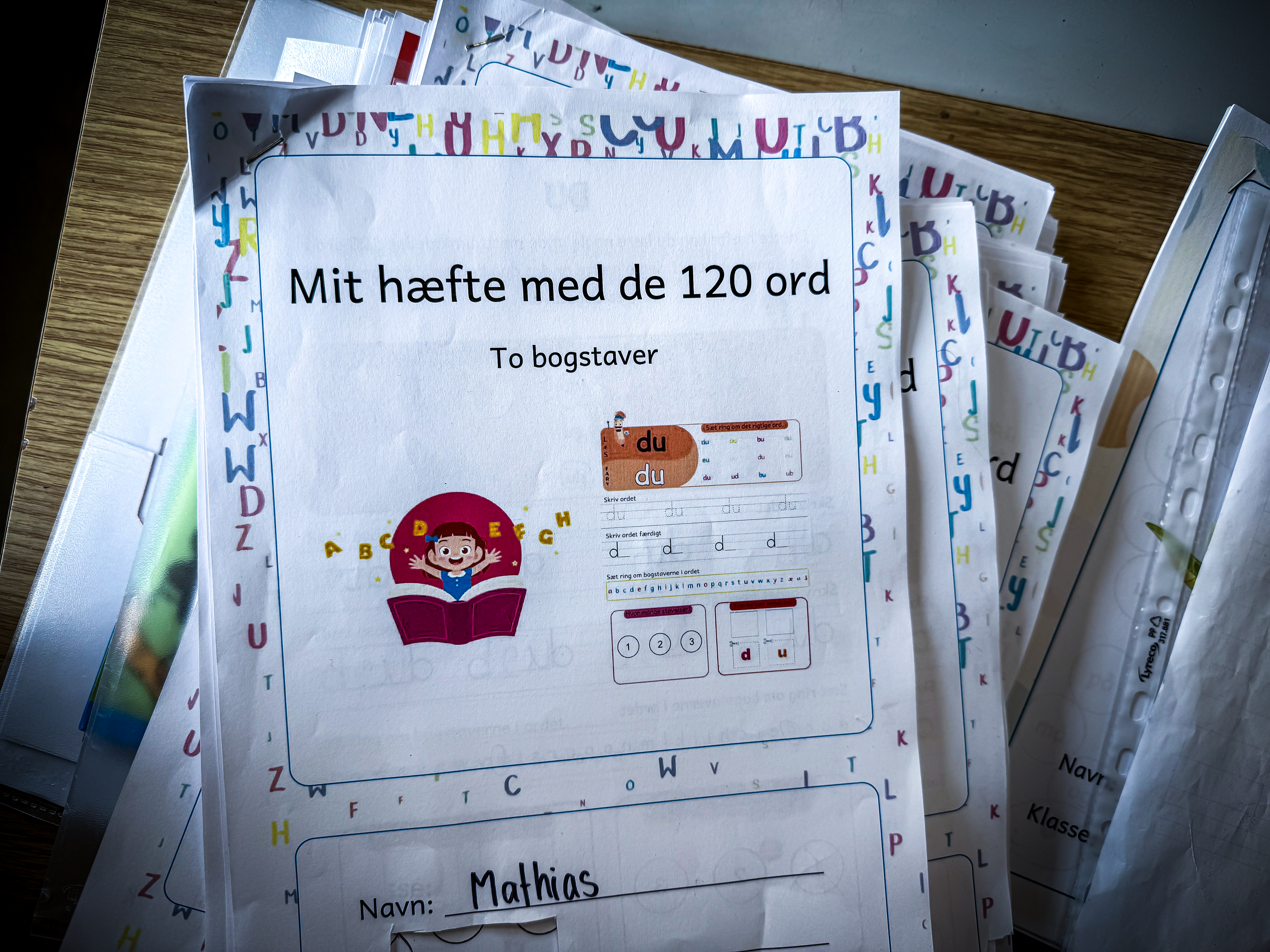Hæfte med 120 ord